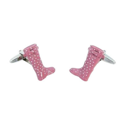 Pink Gum Boot Cufflinks