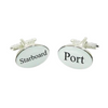 Port  Starboard Black/White Cufflinks