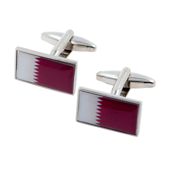 Flag of Qatar Cufflinks Clinks Australia