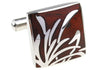 Reed Stainless Steel and Wood Cufflinks