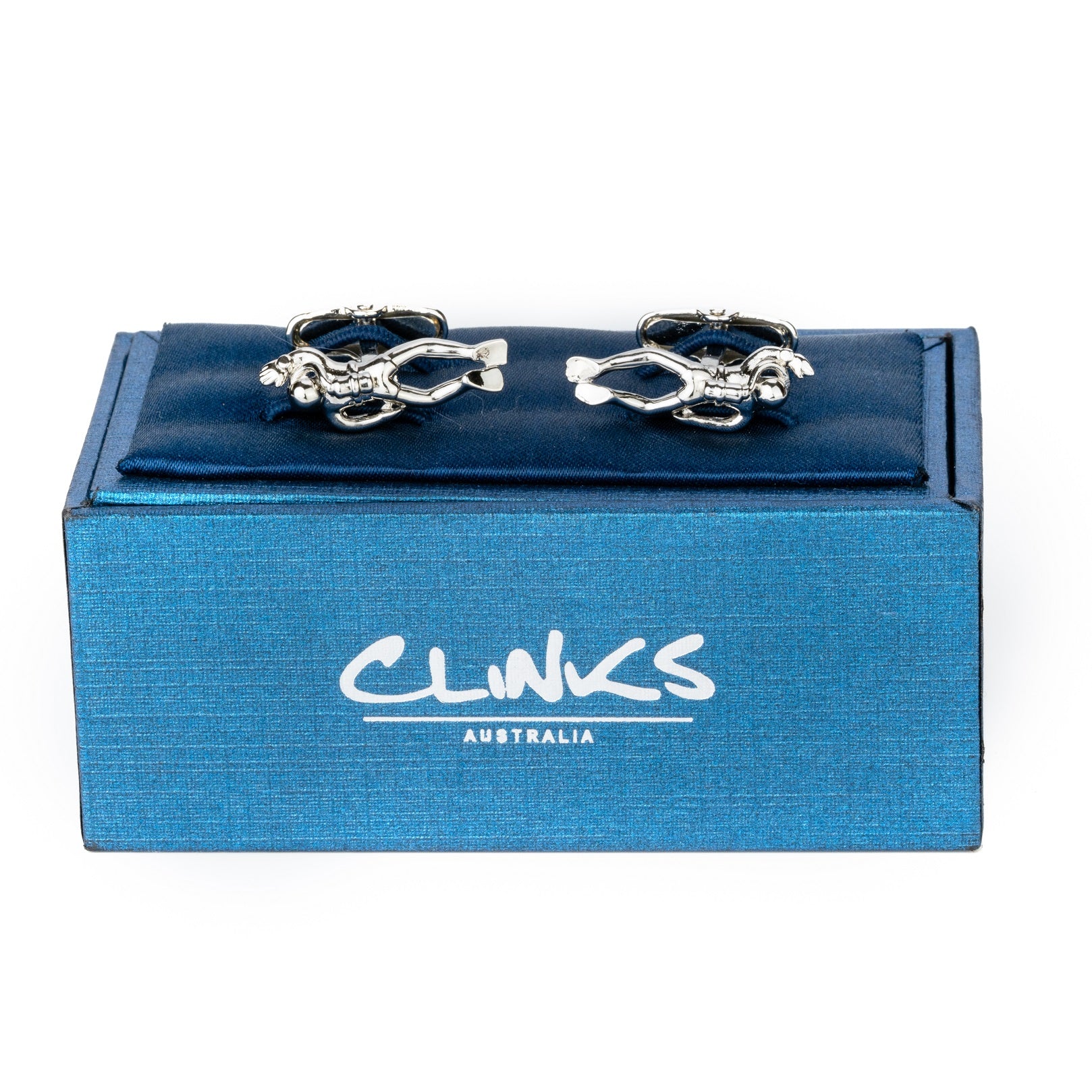 Scuba Diver Cufflinks Silver
