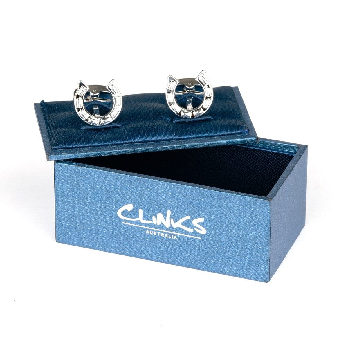 Silver Horseshoe Cufflinks Novelty Cufflinks Clinks Australia 