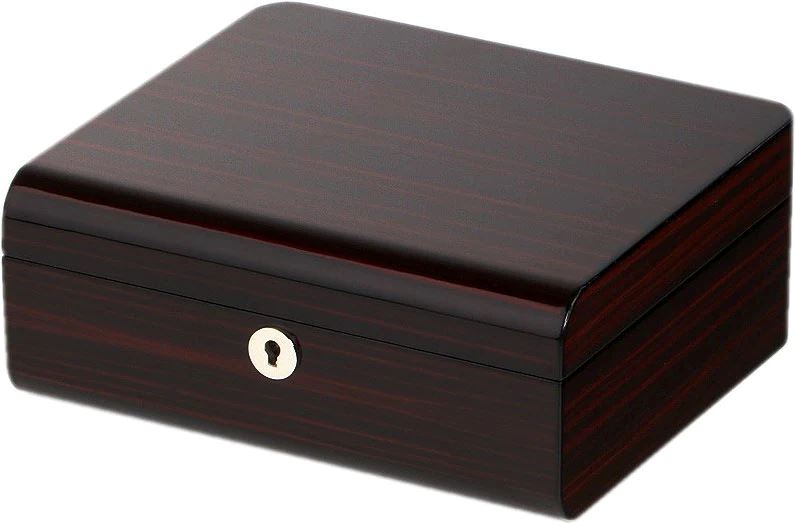 Ebony Wooden Watch Box for 6 Watches Watch Boxes Clinks 