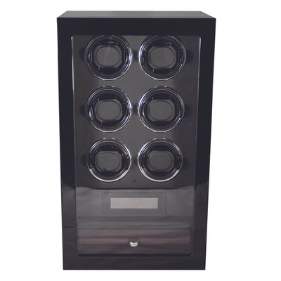 Yarra Watch Winder for 6 Watches + Drawer with Fingerprint Lock