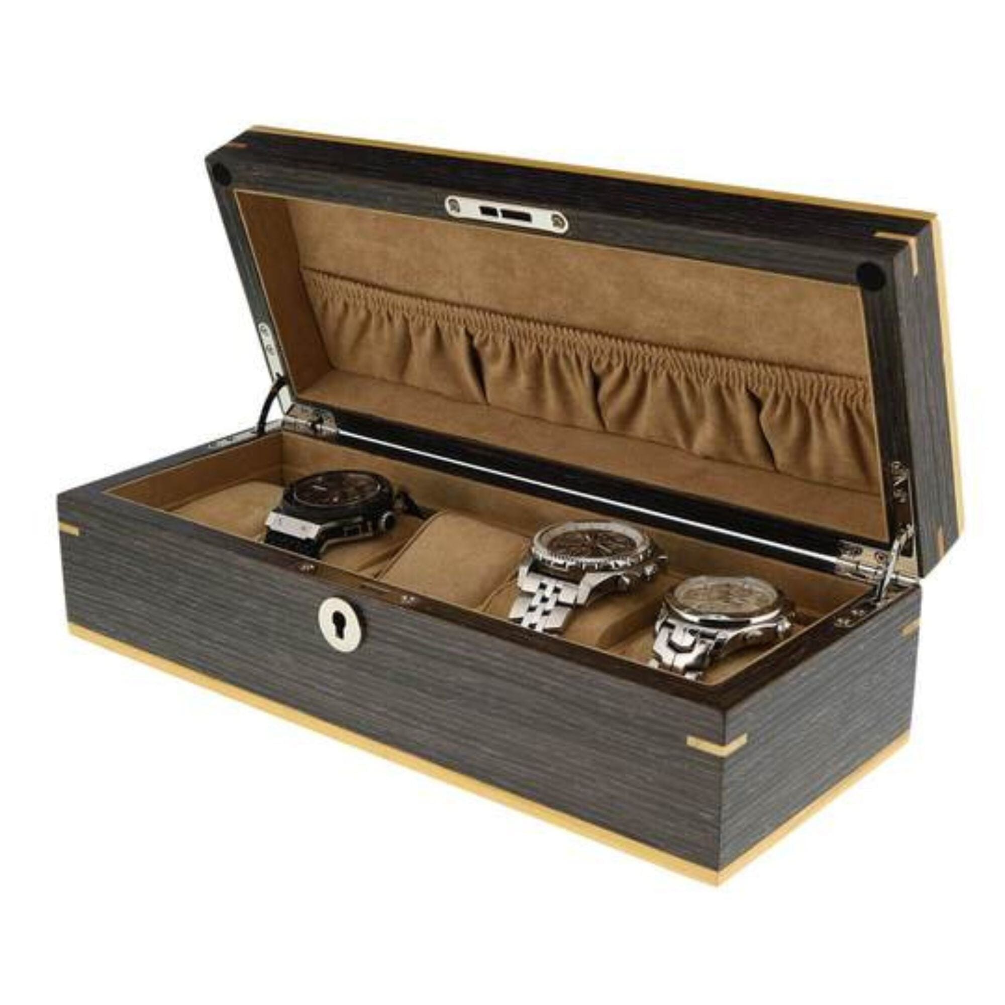 Ginko Wooden Watch Box for 5 Watches Watch Boxes Clinks 