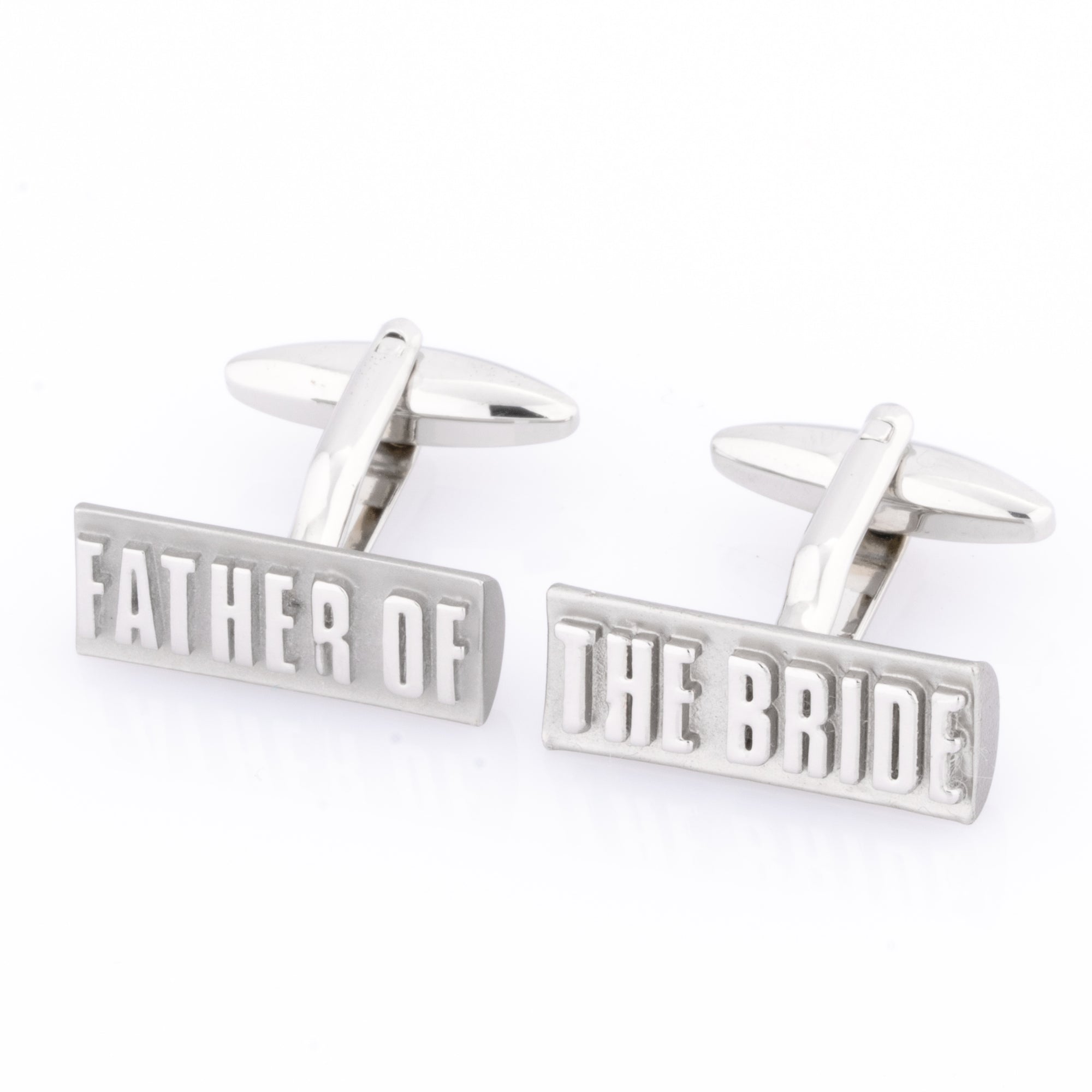 Father of the Bride Raised Lettering  Wedding Cufflinks