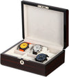 Ebony Wooden Watch Box for 6 Watches, Ebony, Wooden Watch Box, Storage Boxes, Wooden Watch Storage Box, Watch Boxes, CB5075, Clinks Australia