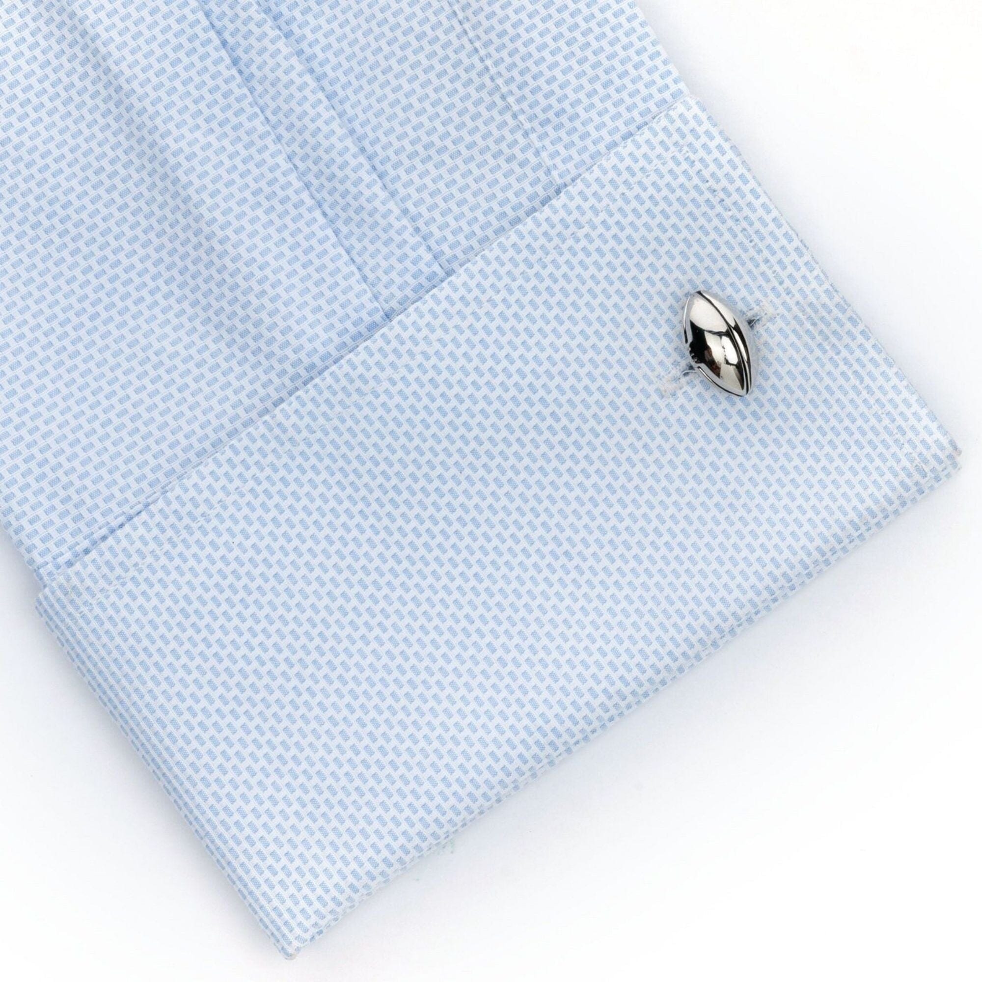 Footy / Rugby Silver Football Cufflinks Novelty Cufflinks Clinks Australia 