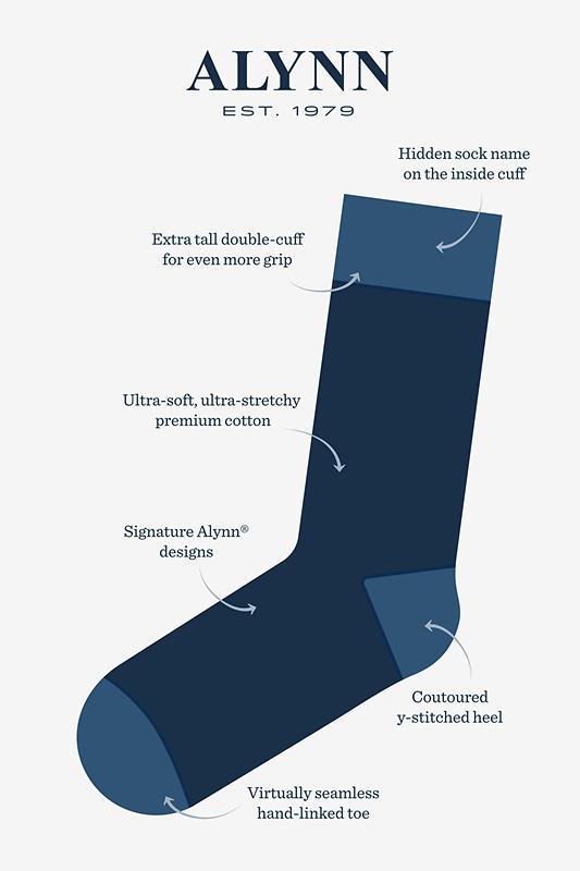 Stay Anchored Sock, Socks, Aynn Socks, Dark Navy, Carded Cotton, Nylon, Rayon, SK1026, Men's Socks, Socks for Men, Clinks Australia