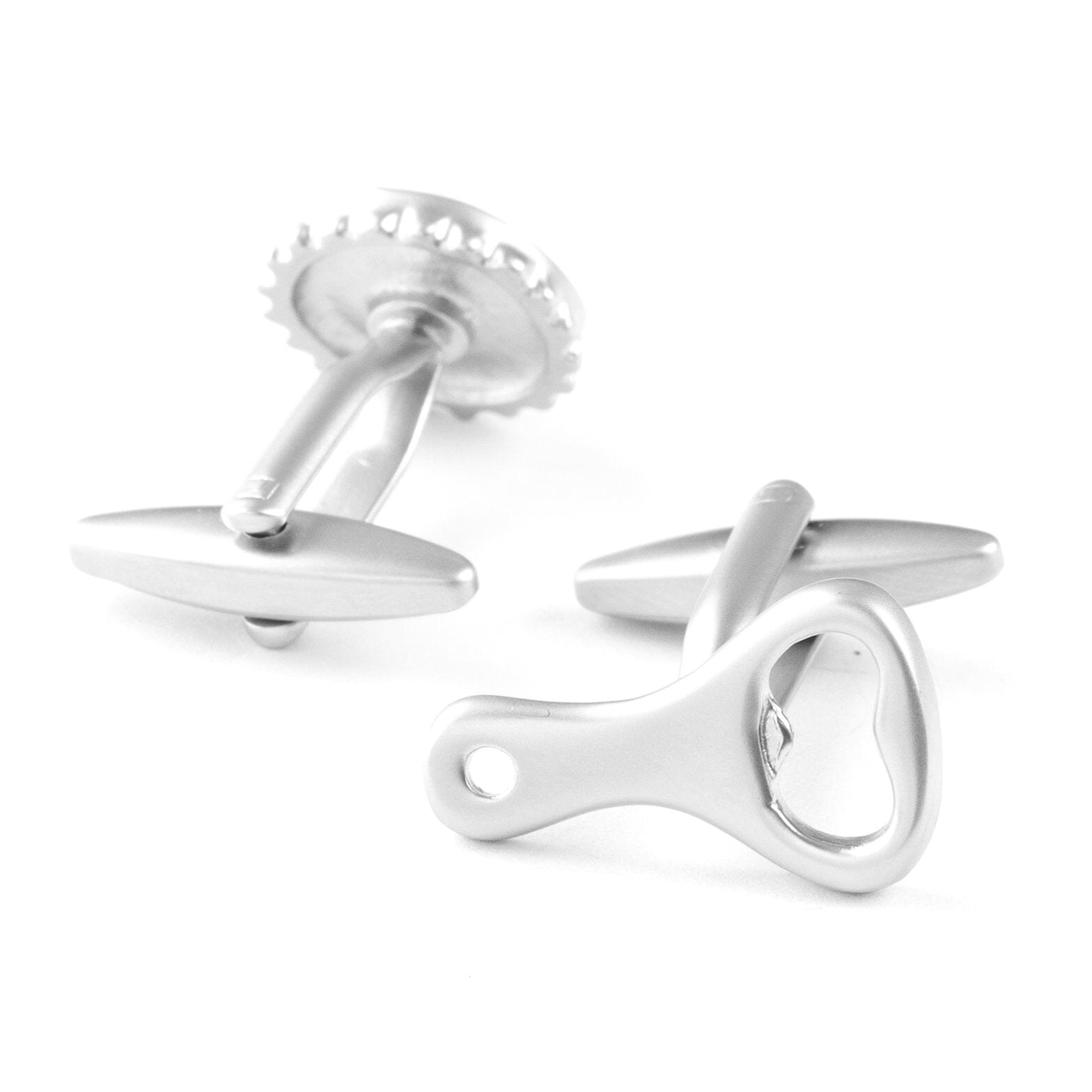 Silver Bottle Cap & Opener Cufflinks Novelty Cufflinks Clinks Australia 