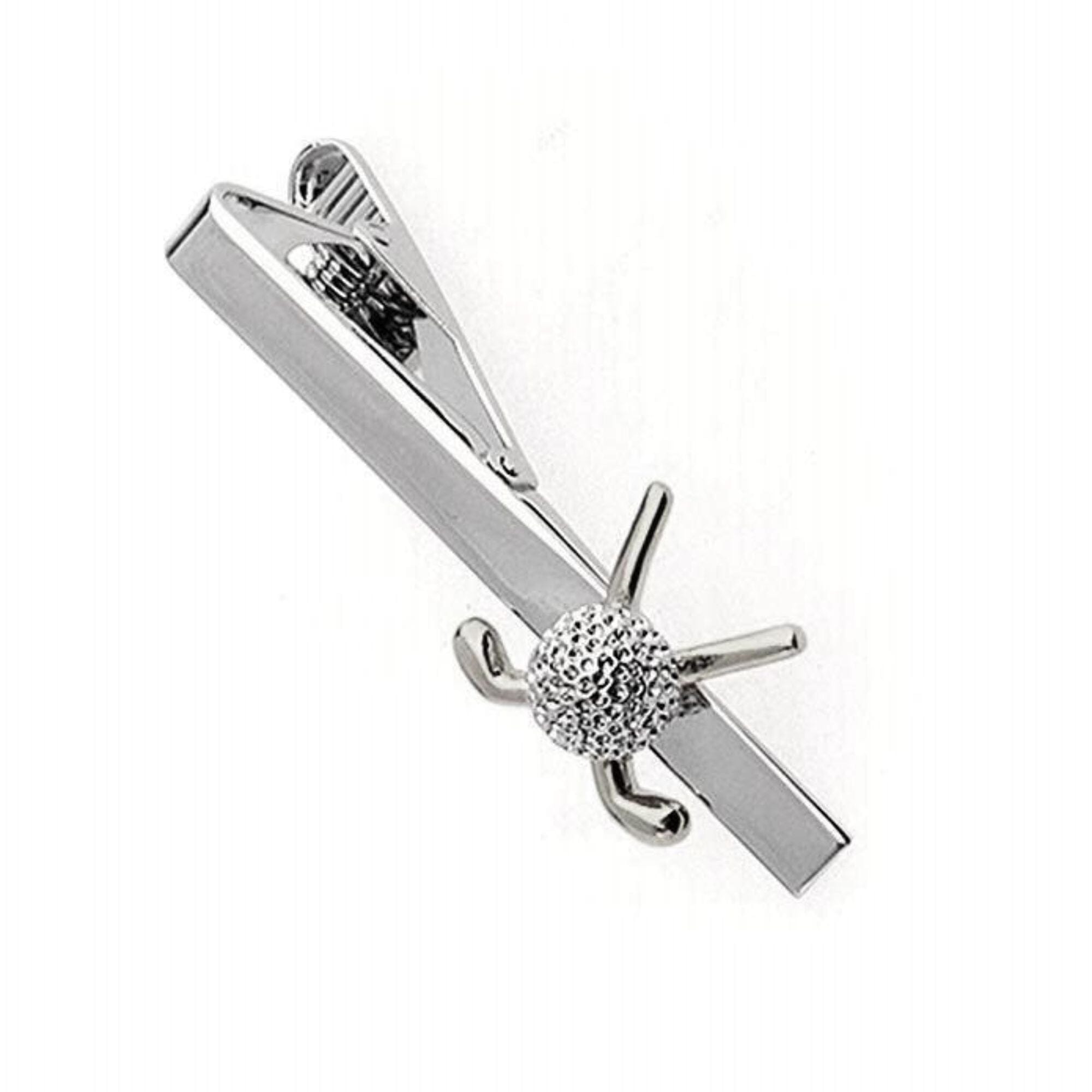 Golf Club and Ball Tie Clip Tie Bars Clinks 