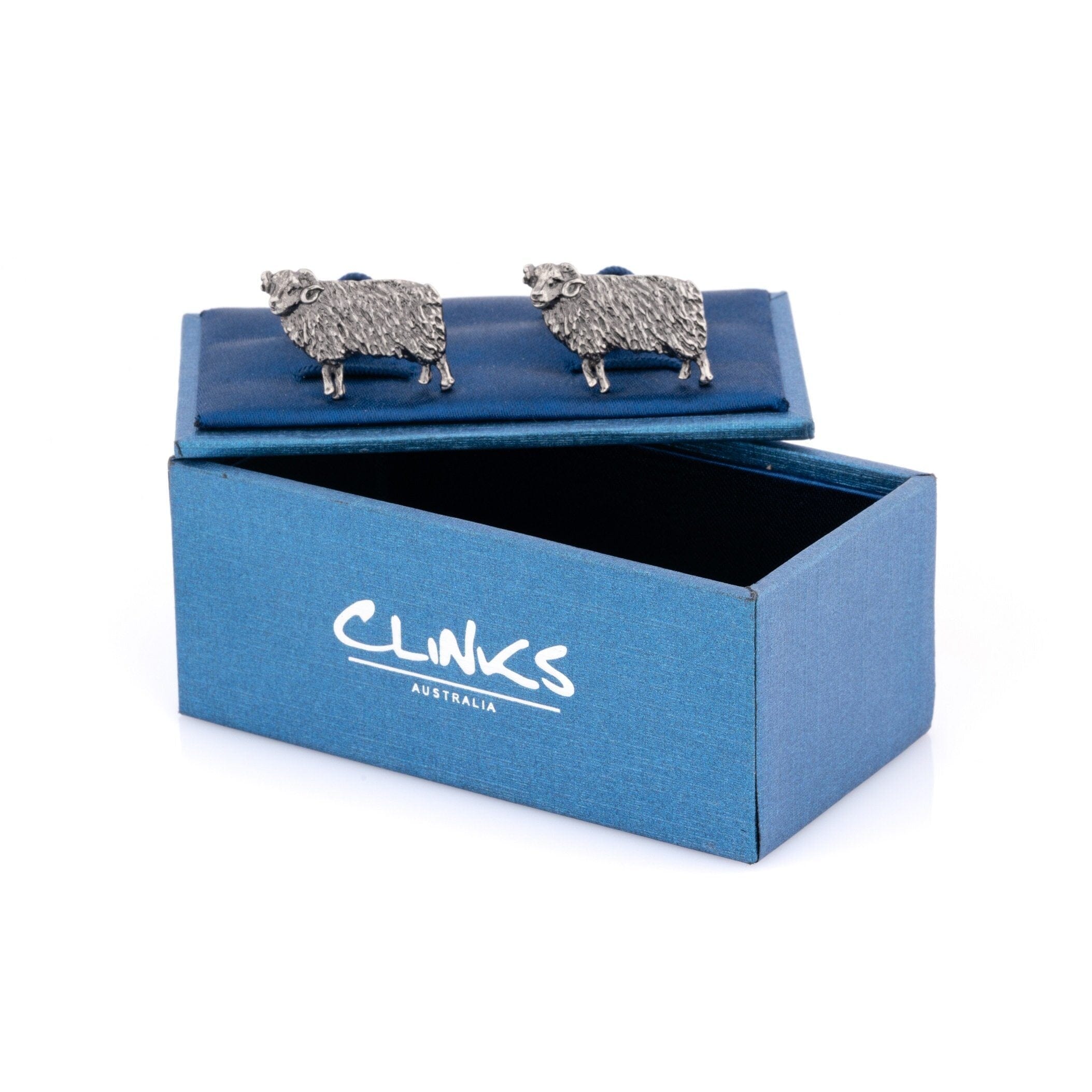 Ram Cufflinks in Antiqued Silver Novelty Cufflinks Clinks Australia 