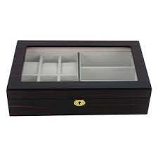 Ebony Wooden Watch Box, 6 Watch Box, 3 Sunglasses, Cuffed Watch Box, Clinks Australia Watch Box, Ebony Watch Boxes on Cuffed, Australia Watch Box, Watch Storage Box, Watch Display Box, 6 Slots Watch Box + 3 Sunglasses, Watch Boxes for 6 , Ebony Watch Box, Wooden Watch Box, Ebony, CB5065, Clinks Australia