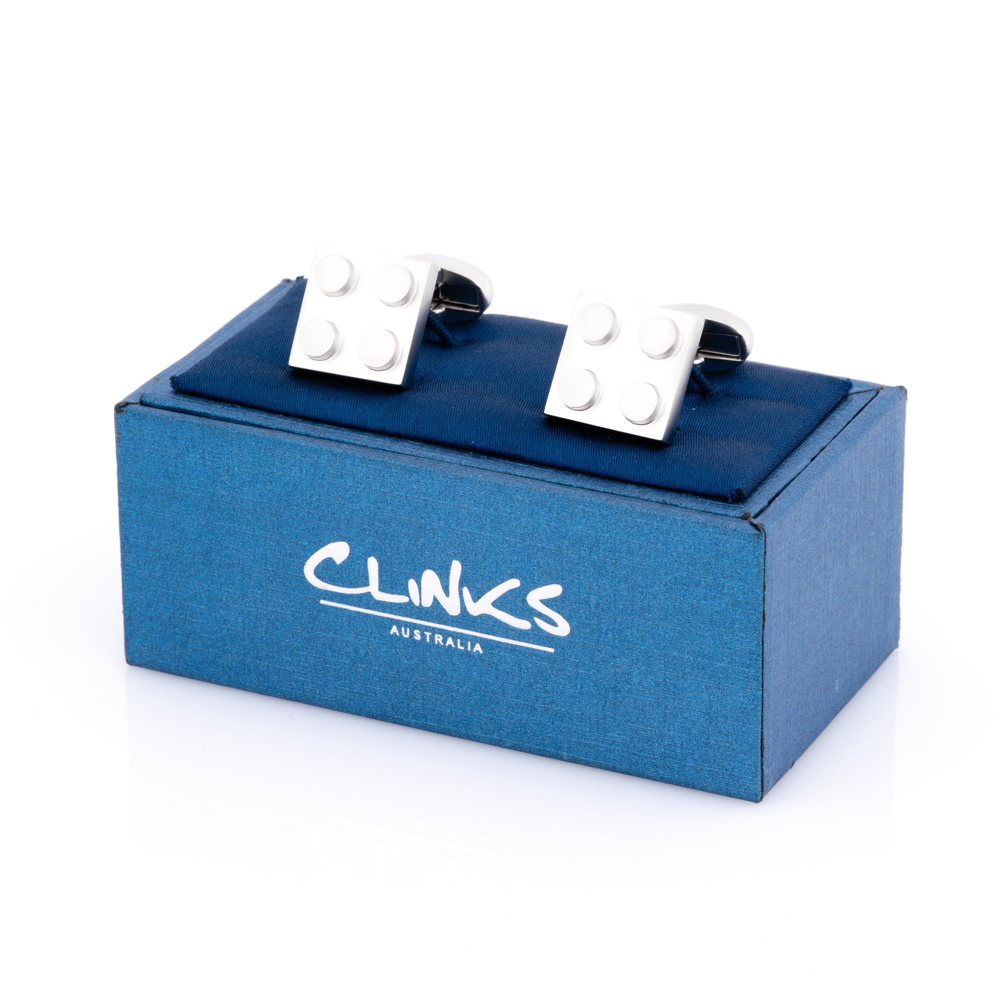 Silver Square Building Block Cufflinks