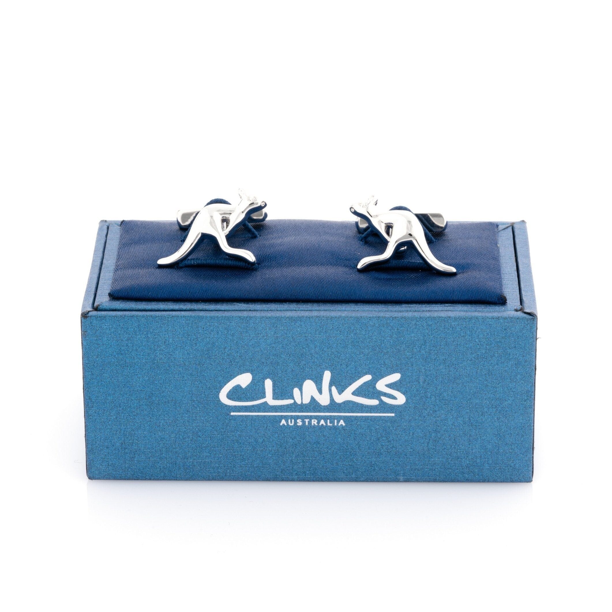 Australian Silver Kangaroo Cufflinks Silver Cufflinks Clinks Australia 