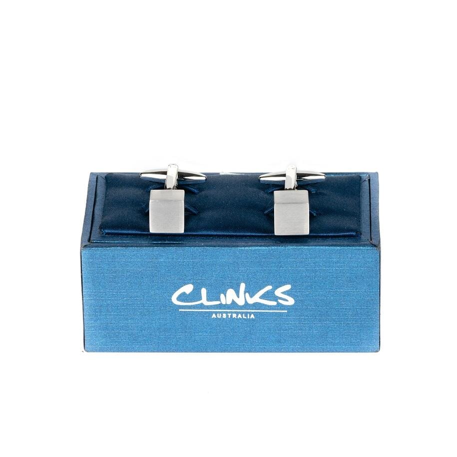 Silver Cube Cufflinks Classic & Modern Cufflinks Clinks Australia 