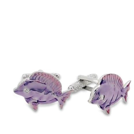 Purple Reef Fish Cufflinks