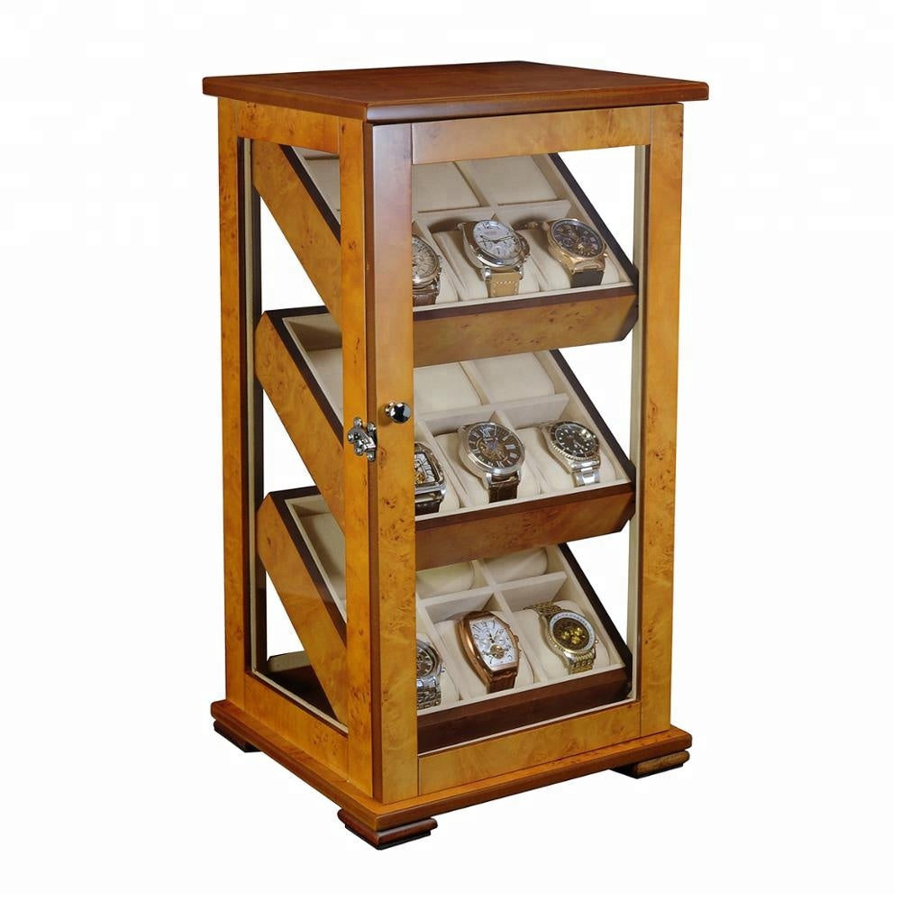 Burl Wooden Watch Cabinet, 18 Watch Box, Cuffed Watch Box, Clinks Australia Watch Box, Burl Watch Box on Cuffed, Australia Watch Cabinet, Watch Cabinet Storage Box, Watch Storage Box, Watch Cabinet Display, 18 Slots Watch Box, Watch Boxes for 18, Burl Wood Watch Cabinet, Wooden Watch Cabinet, Burl, Watch Cabinet, CB5051, Clinks Australia
