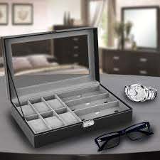 Ebony Wooden Watch Box, 6 Watch Box, 3 Sunglasses, Cuffed Watch Box, Clinks Australia Watch Box, Ebony Watch Boxes on Cuffed, Australia Watch Box, Watch Storage Box, Watch Display Box, 6 Slots Watch Box + 3 Sunglasses, Watch Boxes for 6 , Ebony Watch Box, Wooden Watch Box, Ebony, CB5065, Clinks Australia