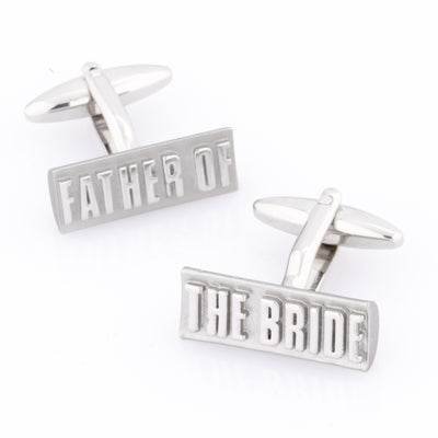 Father of the Bride Raised Lettering  Wedding Cufflinks