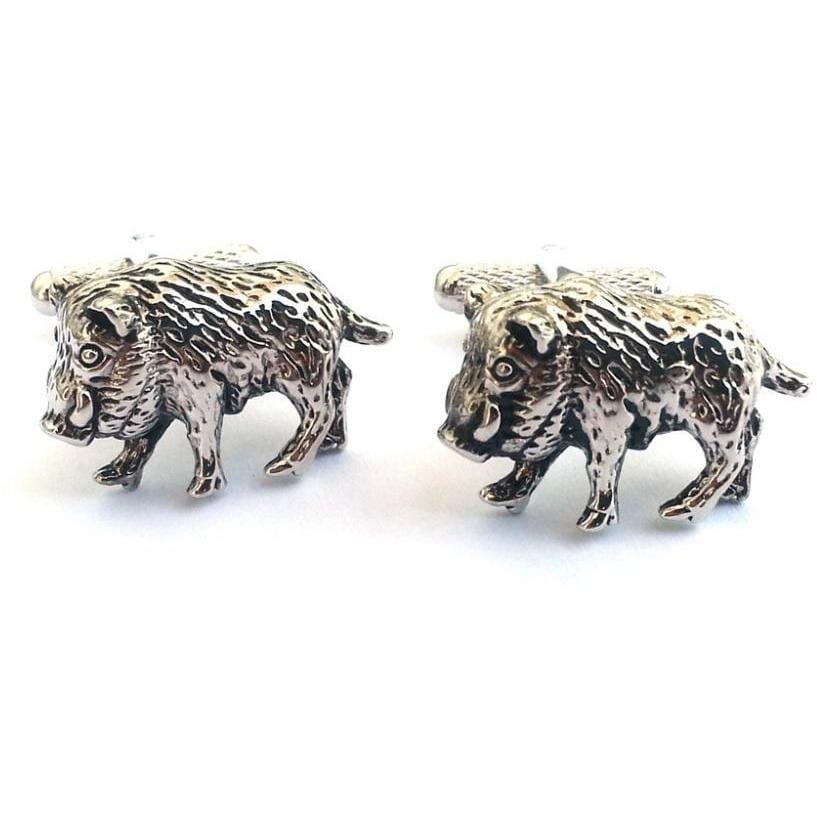 Wild Pig or Boar Cufflinks Novelty Cufflinks Clinks Australia Wild Pig or Boar Cufflinks 