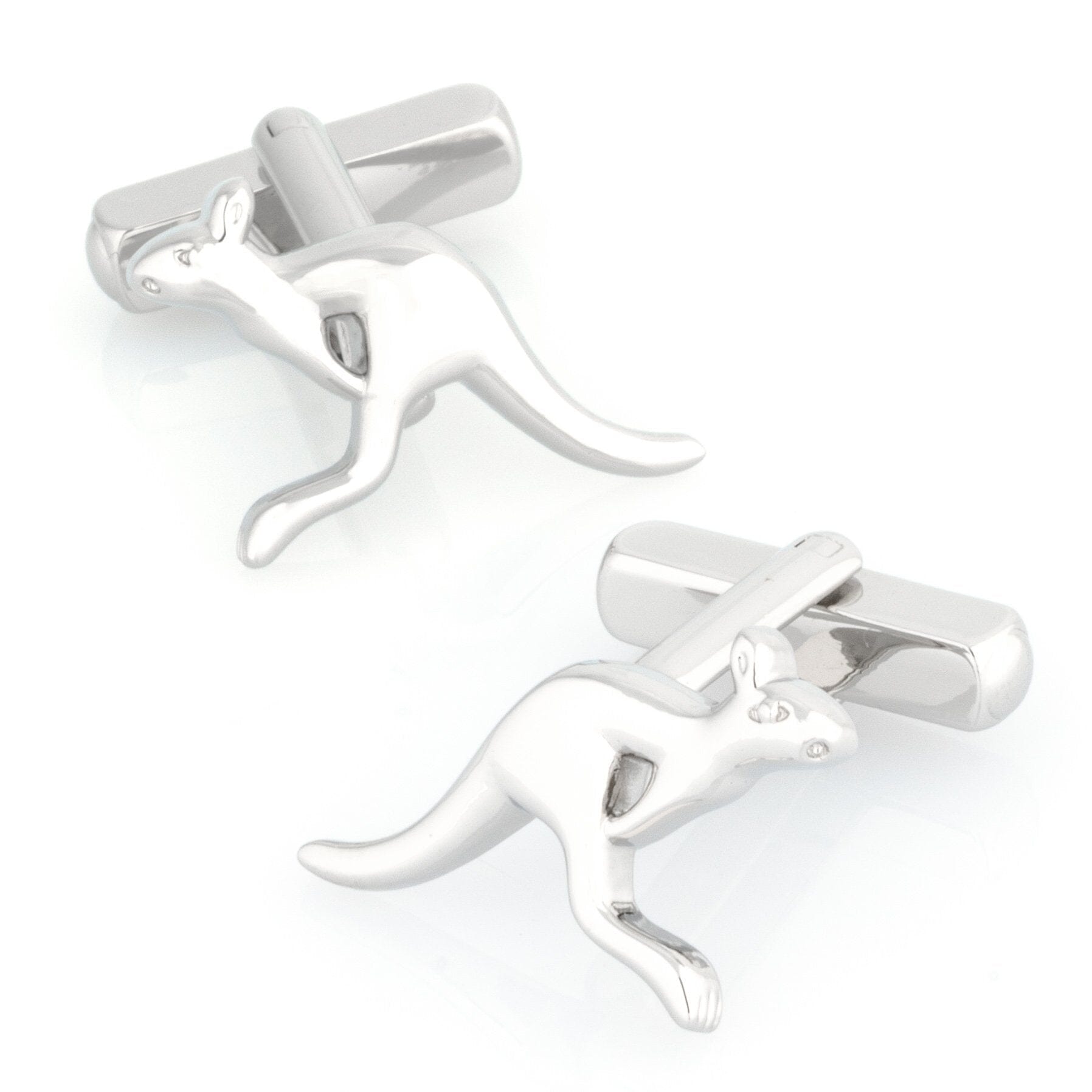 Australian Silver Kangaroo Cufflinks Silver Cufflinks Clinks Australia Australian Silver Kangaroo Cufflinks 