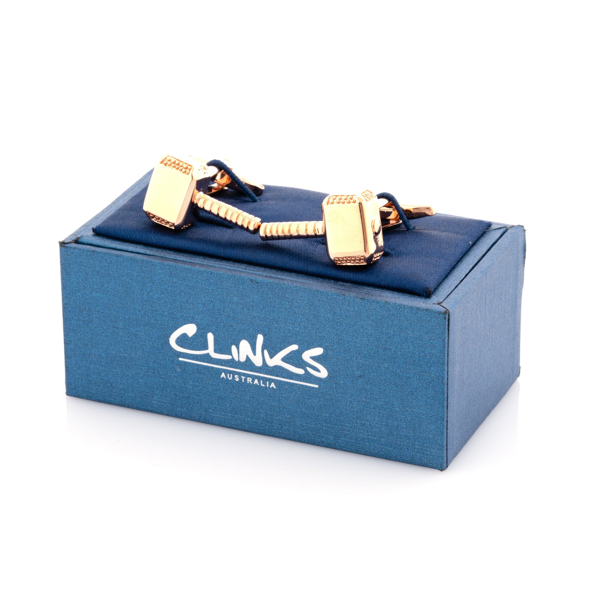 Thor Style Hammer Cufflinks Rose Gold