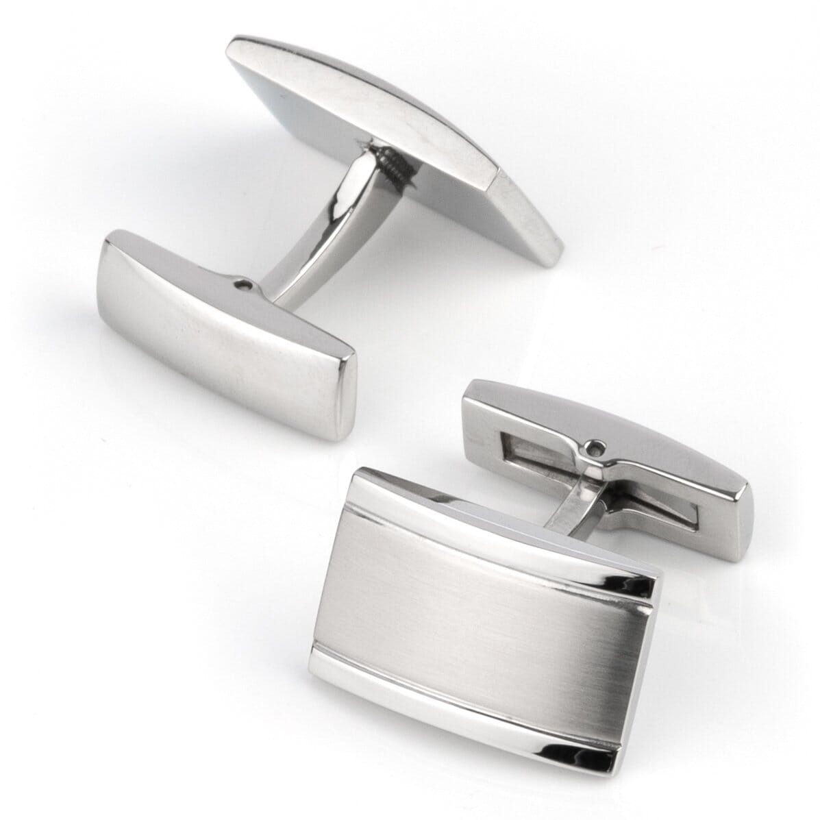 Classic Curve Silver Cufflinks Classic & Modern Cufflinks Clinks Australia 