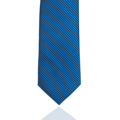 Electric Blue and Black Stripe MF Tie