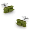 Green Army Tank Cufflinks
