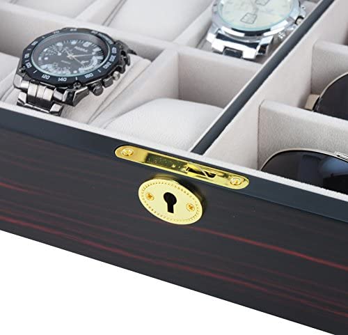 Ebony Wooden Watch Box, 6 Watch Box, 3 Sunglasses, Cuffed Watch Box, Clinks Australia Watch Box, Ebony Watch Boxes on Cuffed, Australia Watch Box, Watch Storage Box, Watch Display Box, 6 Slots Watch Box + 3 Sunglasses, Watch Boxes for 6 , Ebony Watch Box, Wooden Watch Box, Ebony, CB5065, Clinks Australia