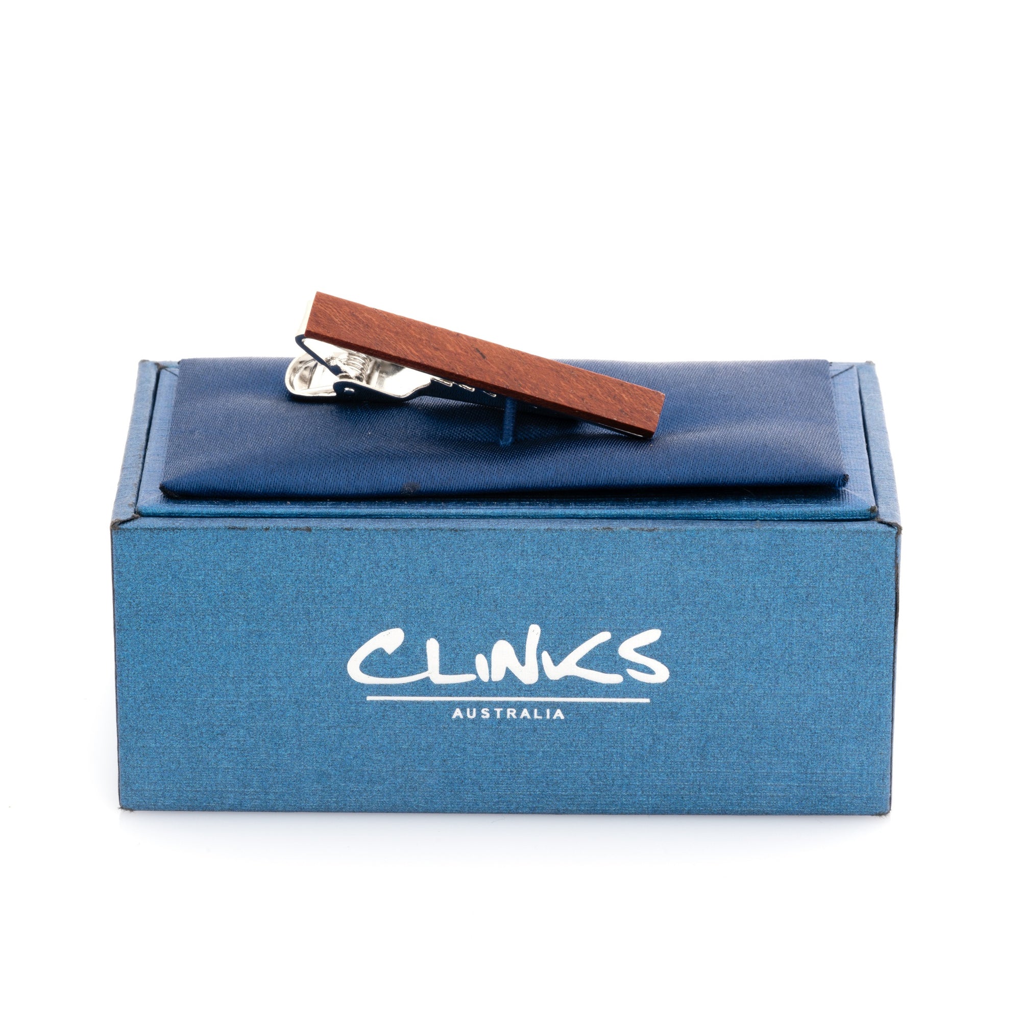 Red Wood Small Tie Clip