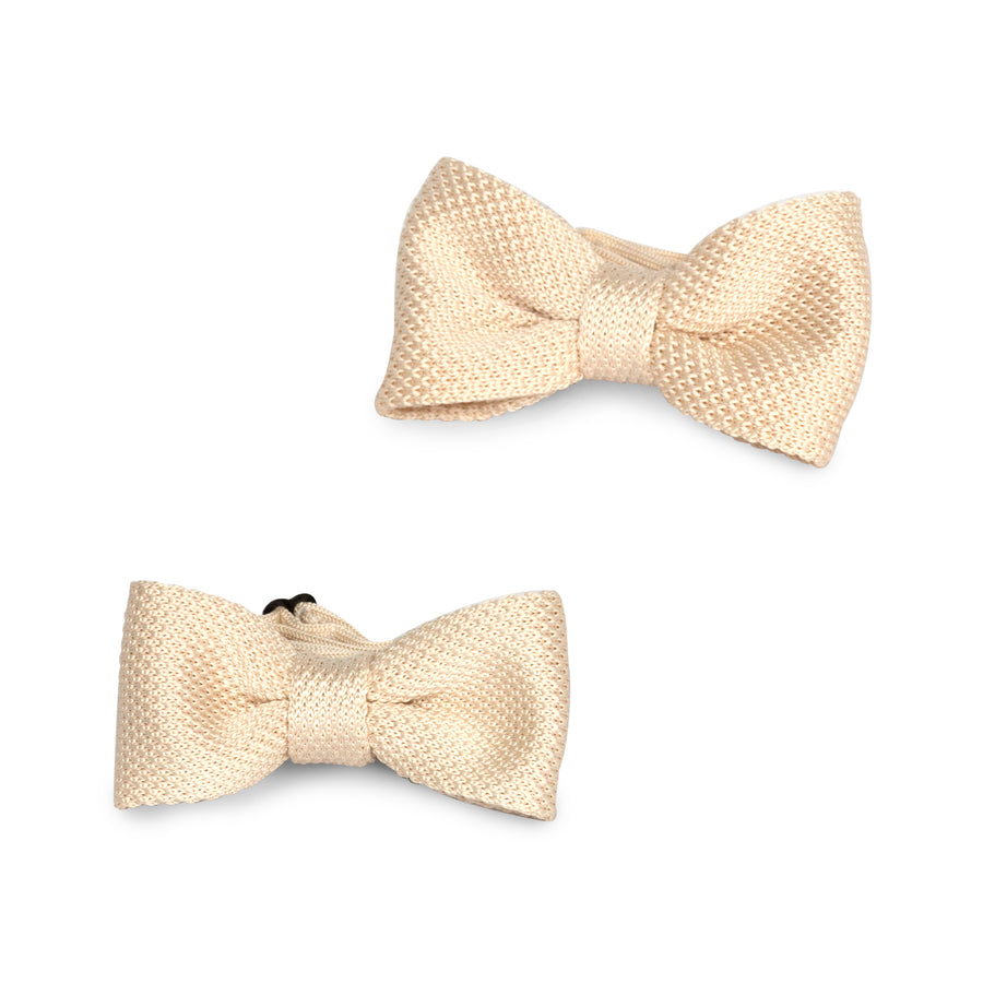 Adult Knit Bow Tie - White Cream