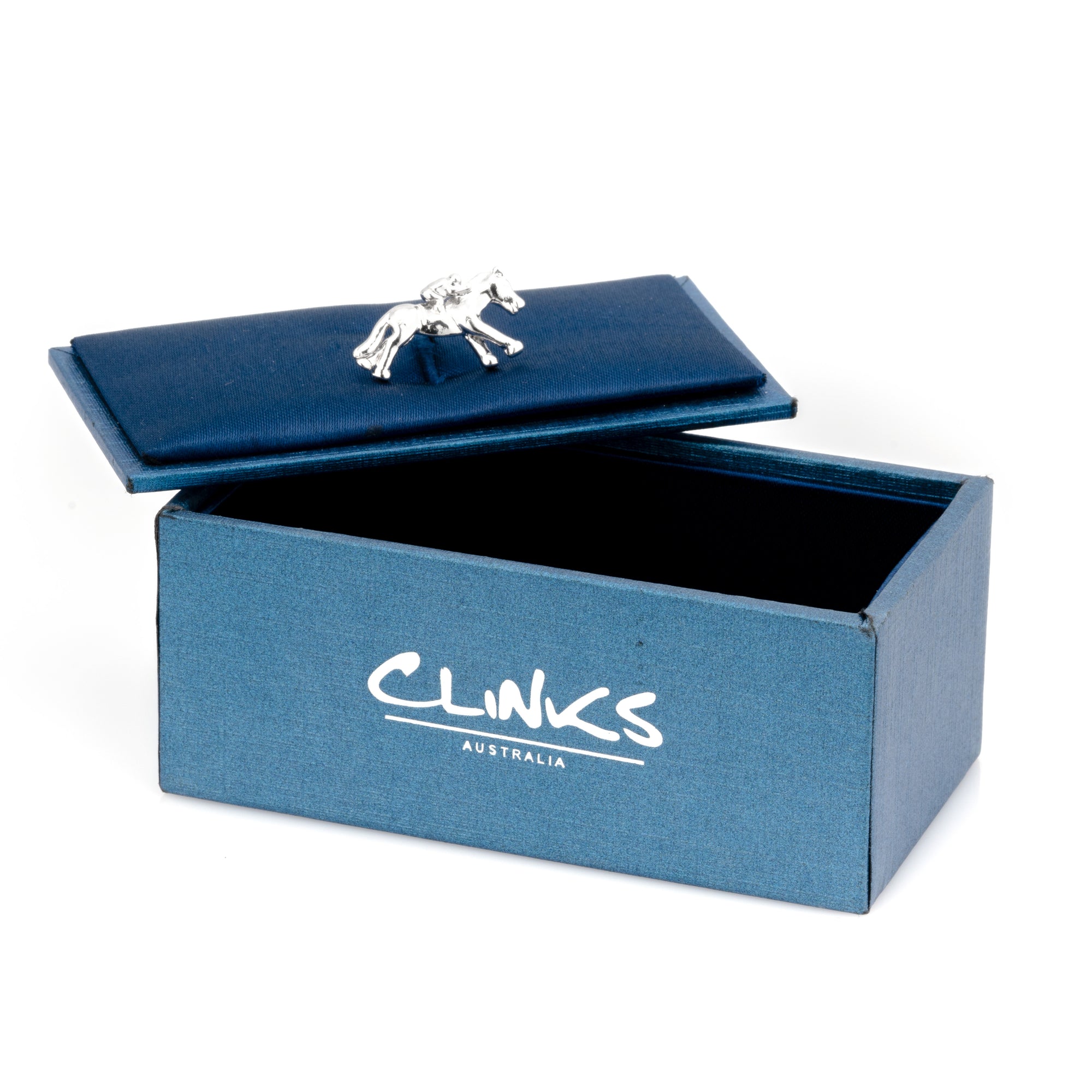 Melbourne Cup Horse Racing Silver Lapel Pin