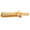 Cross Tie Bar in Brushed Gold