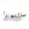 Sausage Dog Lapel Pin in Gold and Silver