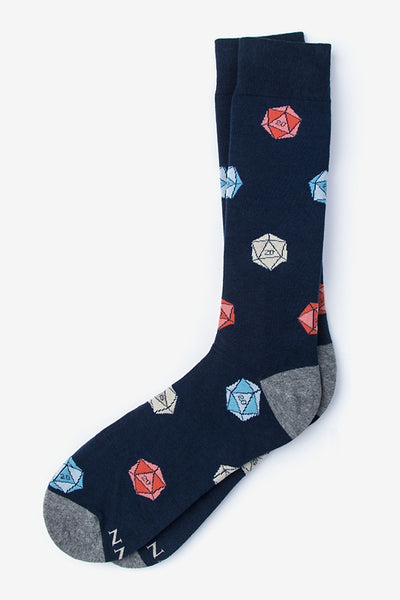 Dungeons And Dragons Navy Blue Mens Sock, Dungeons and Dragons Socks, Socks, Navy Blue, Carded Cotton, Nylon, Spandex, SK1050, Men's Socks, Socks for Men, Clinks Australia