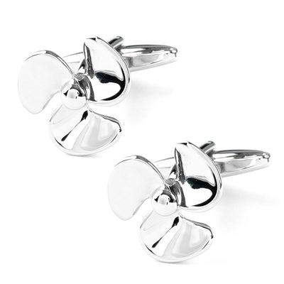Silver Propeller Cufflinks