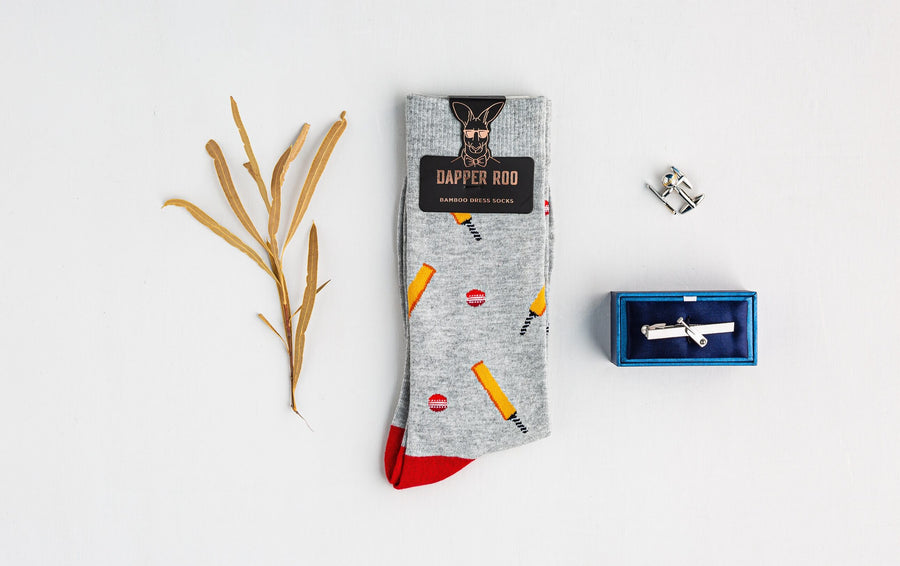 Cricket Gift Set, Gift Set, Socks Gift Set, Socks, Cufflinks, Tie Bars, Location: SK2024+CL4026+TC5000, GS1006, Sports, Clinks Australia