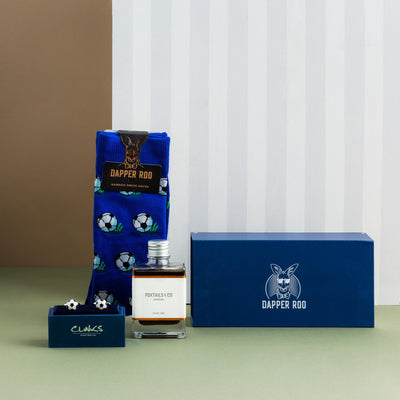 Soccer Cocktail Gift Set, Soccer Gift Set, Socks Gift Sets, Socks, Cufflinks, Location: SK2032+CL4282, GS3001, Clinks Australia