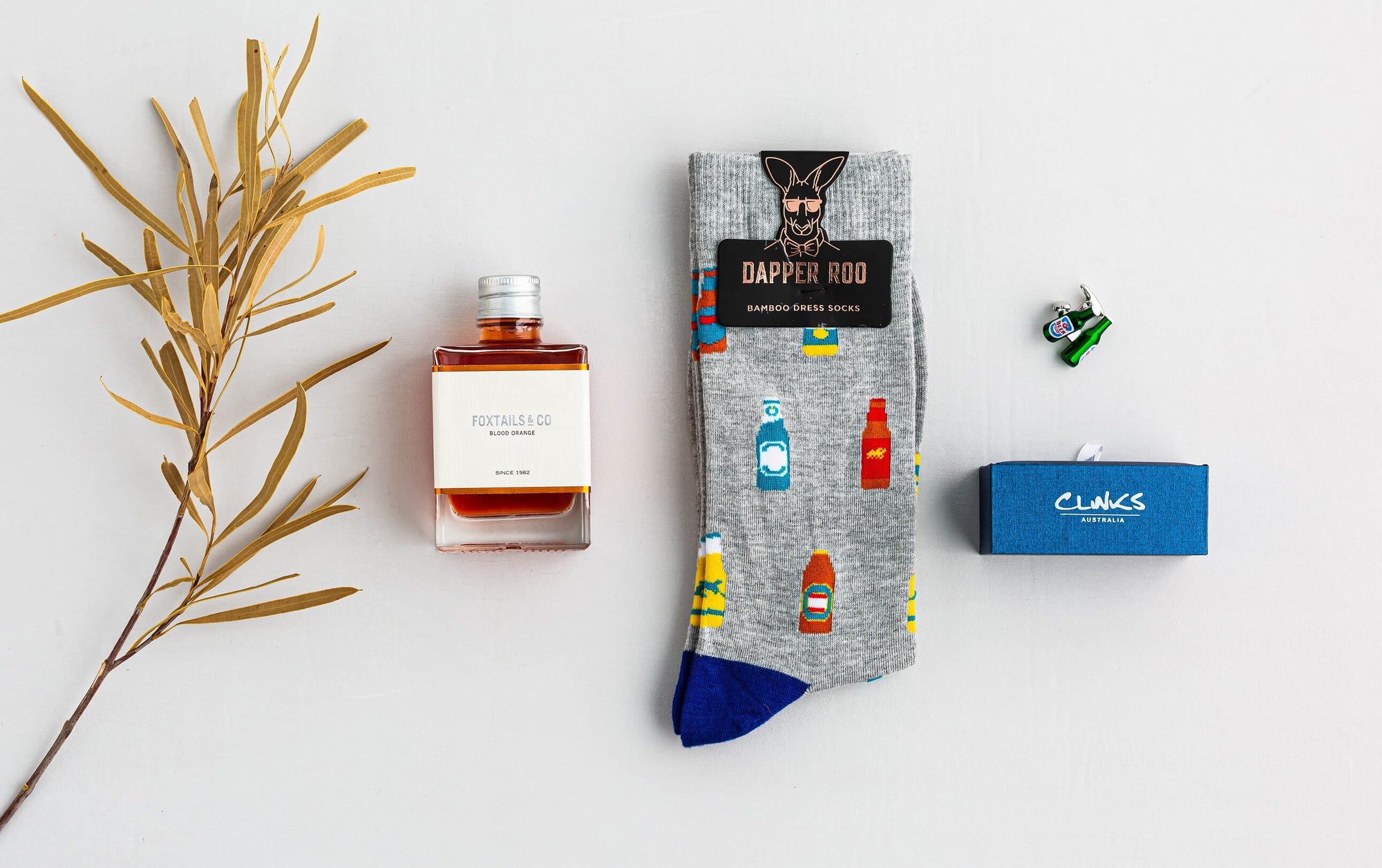 Beer Cocktail Gift Set, Gift Sets, Location: SK2031+CL6032, GS3002, Socks, Cufflinks, Clinks Australia