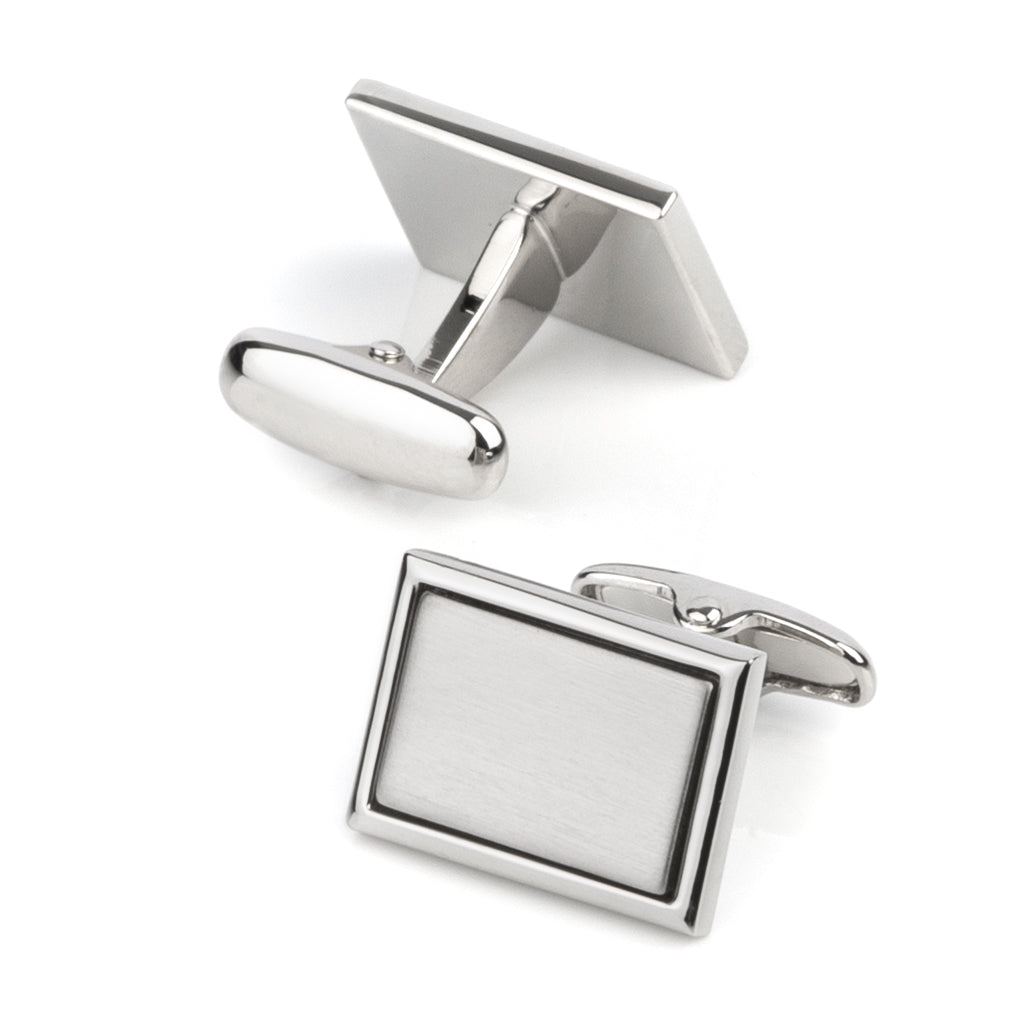 Plain Engravable Rectangle Cufflinks