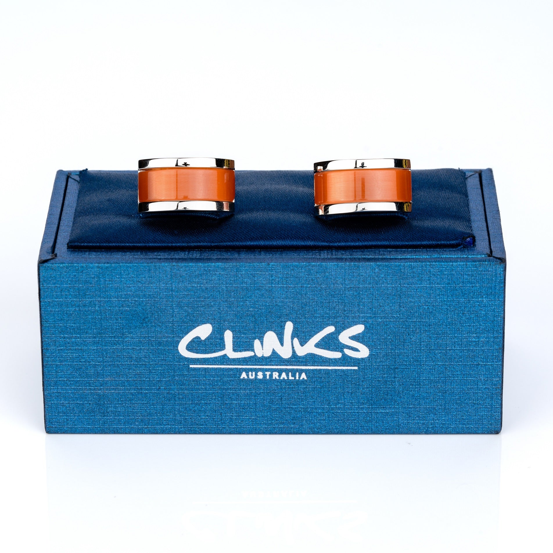 Sunset Orange Cateye Cufflinks