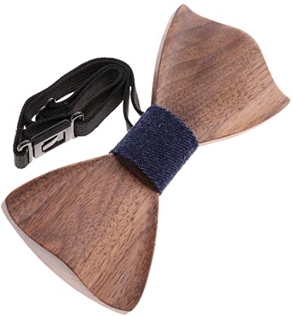 Dark Wood Denim Adult Bow Tie