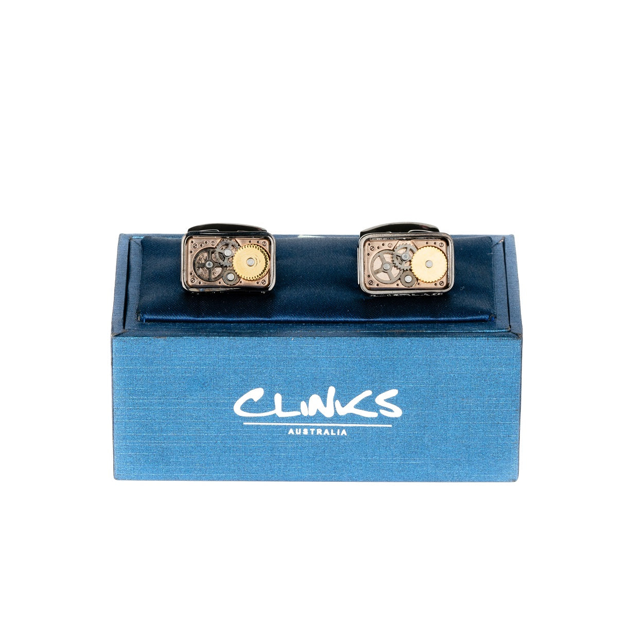 Steampunk Gear Cufflinks in Gunmetal