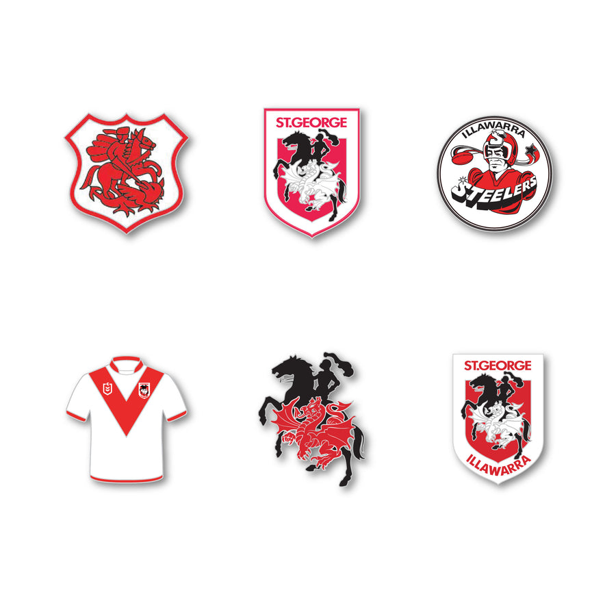 St. George Illawarra Dragons Logo NRL Pin Set