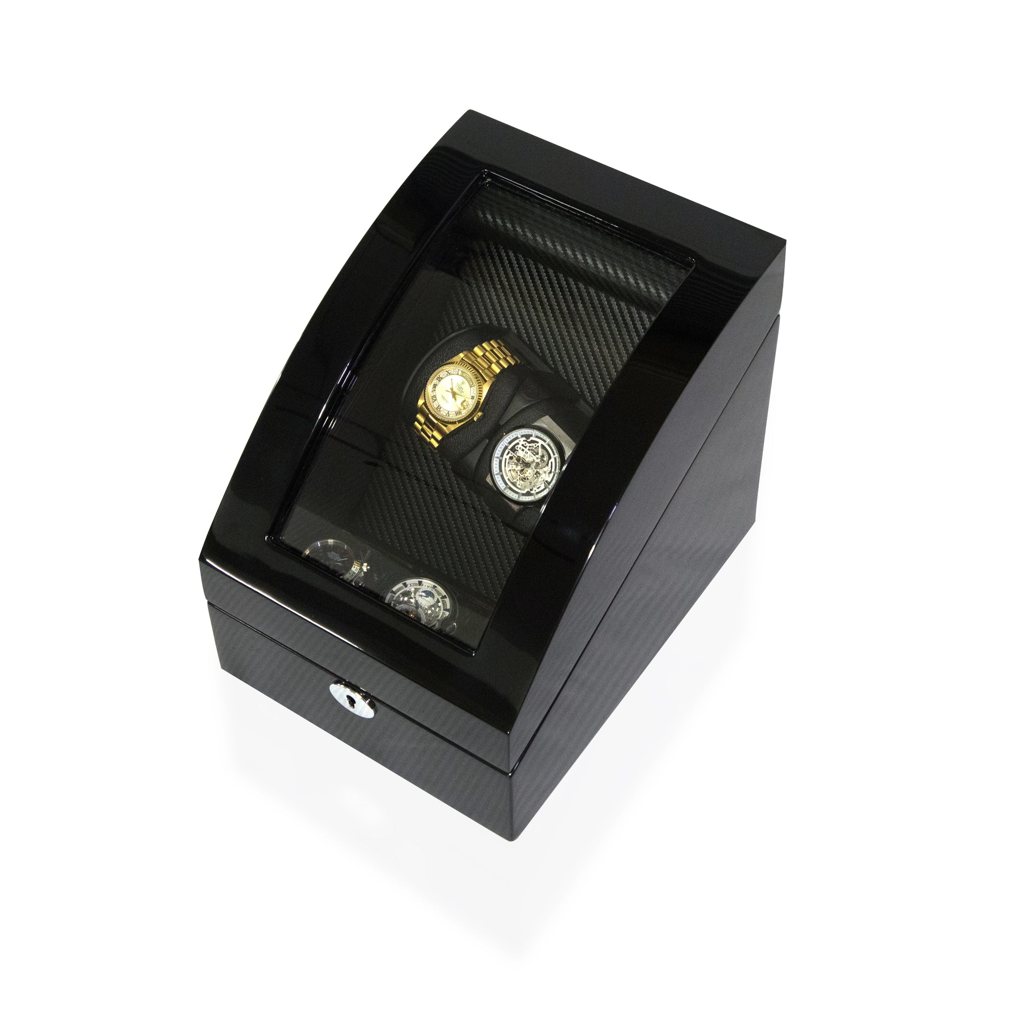 Black Watch Winder Box, 2 + 3 Watch Winder Box, Cuffed Watch Watch Winder, Clinks Australia Watch Winder Box, Black Watch Winder Box on Cuffed, Australia Watch Winder Box, Watch Winder Storage Box, Watch Winder Display Box, Watch Winder Box for 2 + 3, Watch Winder Box, Black, CW0207, Clinks Australia,