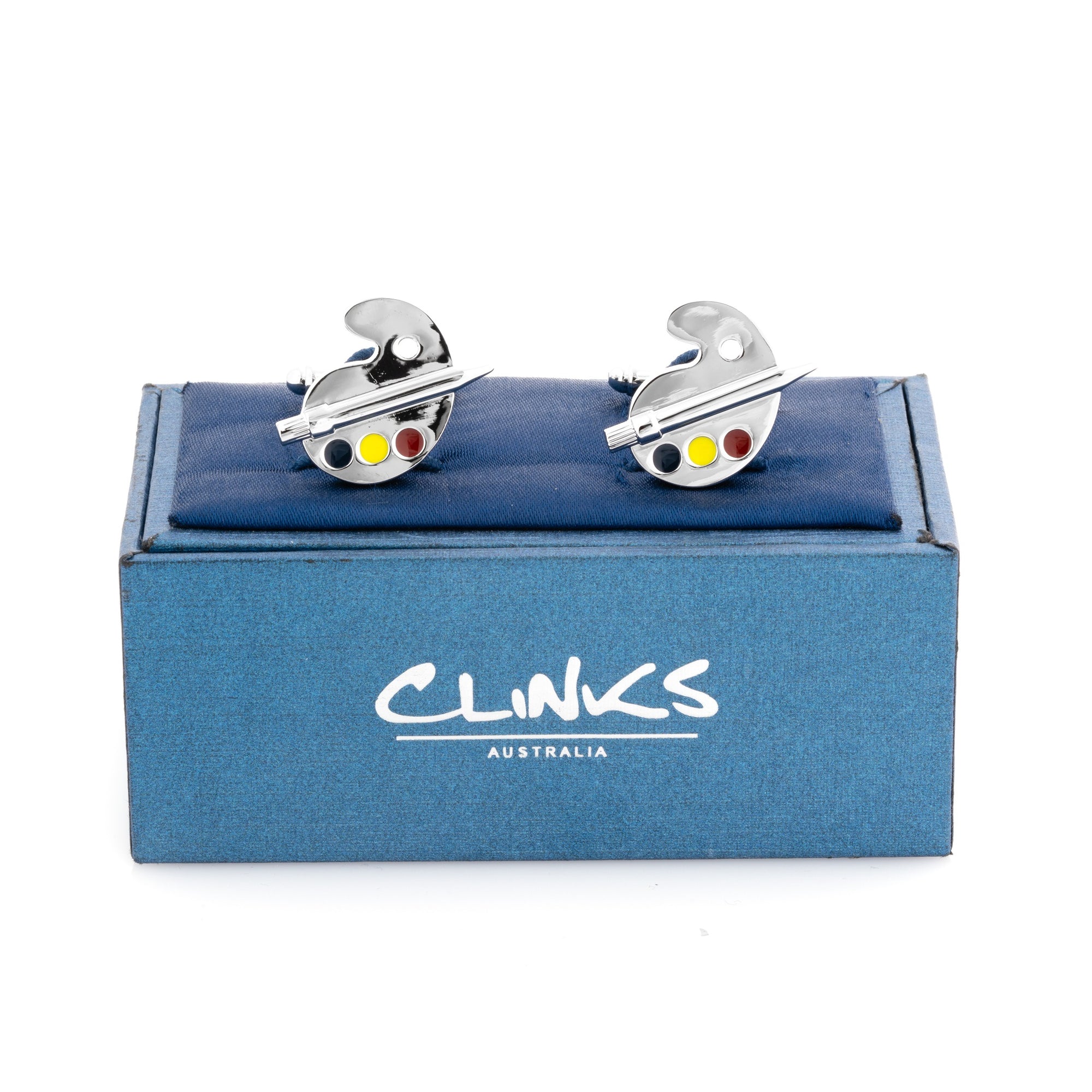 Artist Paint Palette Silver Cufflinks