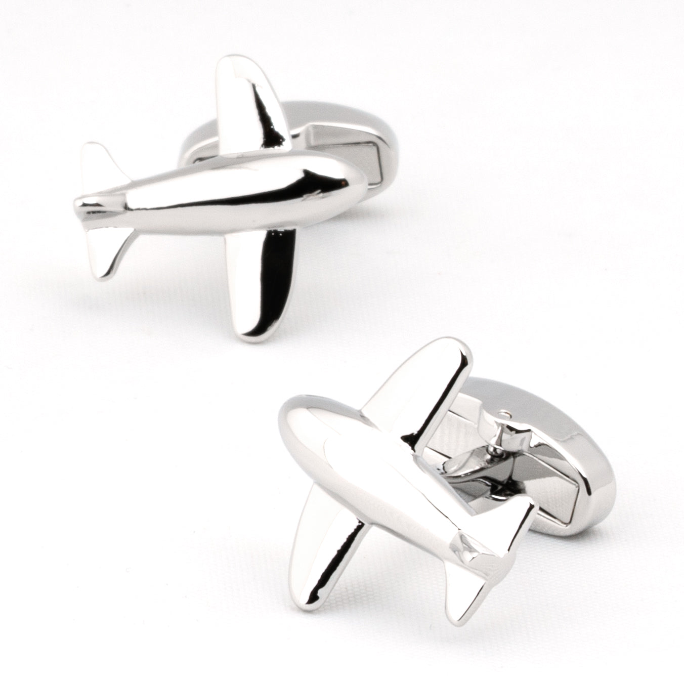 Bubble Plane Silver Cufflinks