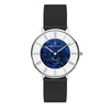 Romano Cliff Blue Swiss Opal Watch 36MM with Black Mesh Strap